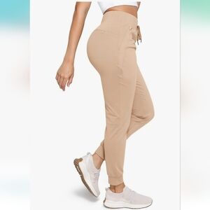 Cosmolle Womens Joggers with Zipper Pockets. Ultra Soft Tapered Leg Joggers for